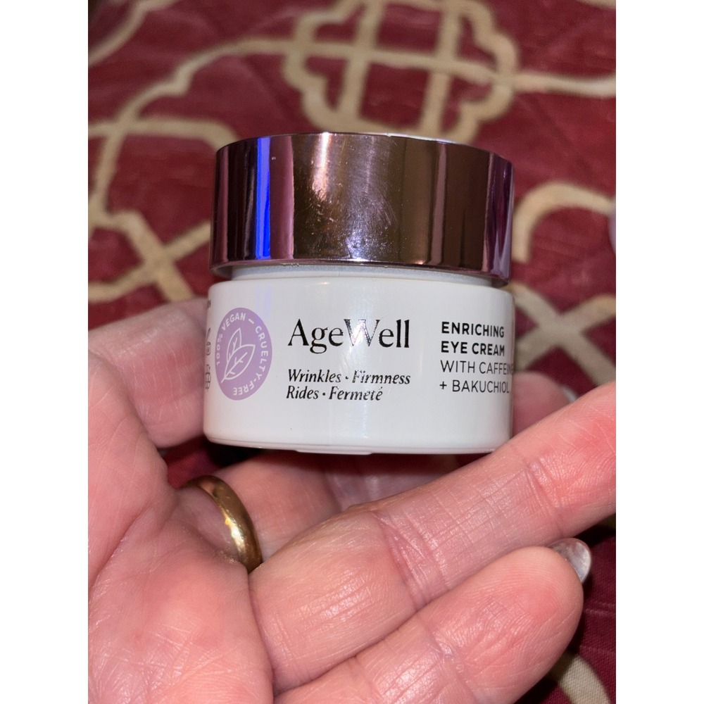 Arbonne AgeWell Enriching Eye Cream Caffeine Bakuchiol 0.5oz 15ml Vegan Wrinkles